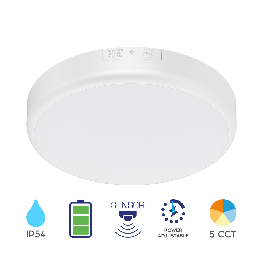APLICA CU SENZOR 360gr 20W 3CCT KIT EMER. 3h IP54 FI280CM BR-BC15-00580