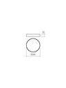 REDO 05-928 KNOB plafoniera diam.40 PL LED 24W WH 3000-6500 (5.1.2)