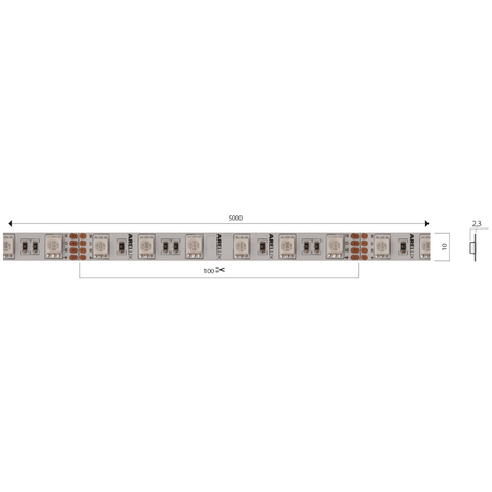 ARX BANDA LED XFILL 14,4W/M 24V RGB IP20  5M