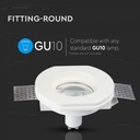 CIL INTERIOR SPOT GIPS ST 1xGU10 100mm ROTUND ALB VT