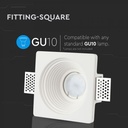 CIL INTERIOR SPOT GIPS ST 1xGU10 120mm ROTUND ALB VT
