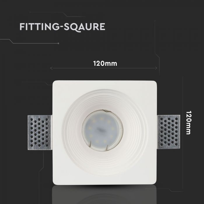 CIL INTERIOR SPOT GIPS ST 1xGU10 120mm ROTUND ALB VT
