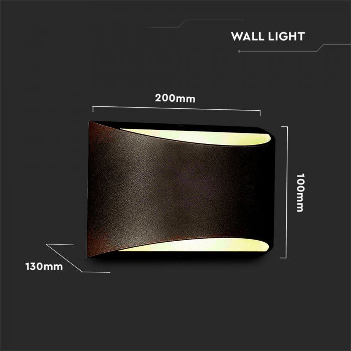 SPOT PERETE 10W BLACK 4000K 8684 VT-815