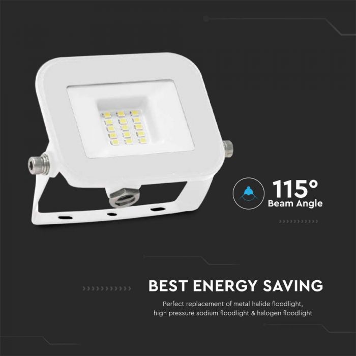 PROIECTOR CU LED 10W 4000K PRO-S ALB IP65