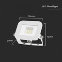 PROIECTOR CU LED 10W 4000K PRO-S ALB IP65