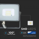 PROIECTOR CU LED 10W 6500K 800 lm IP65 GRI