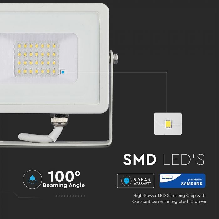 PROIECTOR CU LED 20W 6400K 1600 lm IP65 ALB