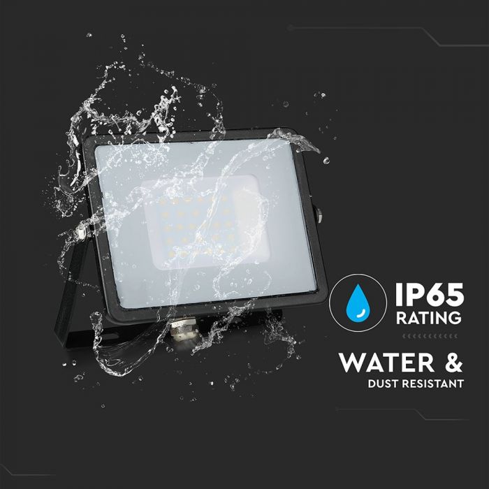 PROIECTOR CU LED 30W 4000K 2400 lm IP65 NEGRU