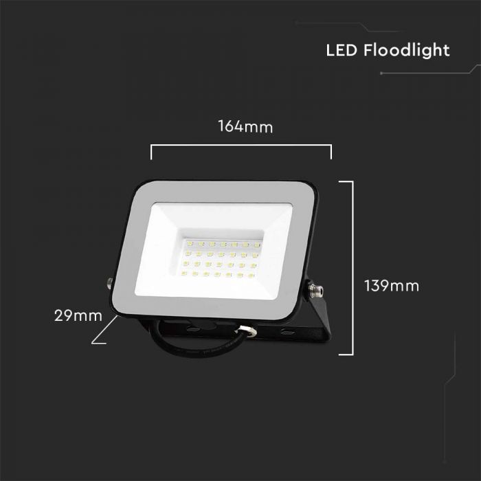 PROIECTOR CU LED 30W 4000K 2505 lm IP65 GRI 10021