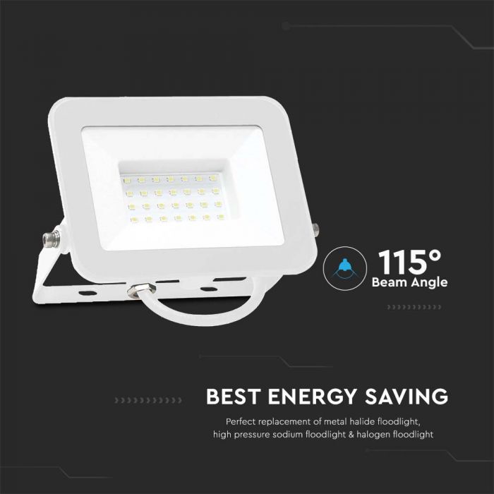 PROIECTOR CU LED 30W 6400K 2505 lm IP65 ALB