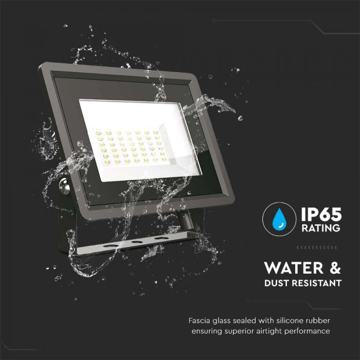 PROIECTOR CU LED 30W 6400K 2510 lm IP65 NEGRU