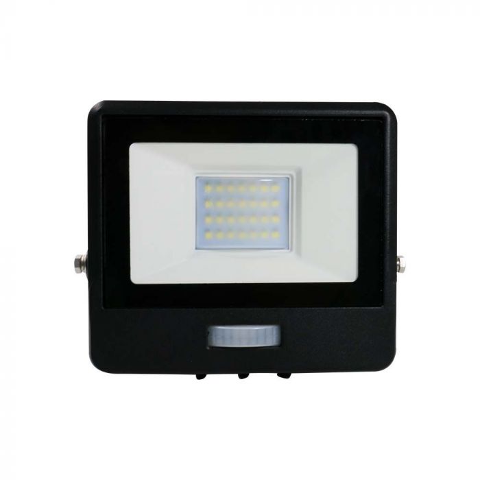 PROIECTOR CU LED CU SENZOR  PIR 20W 6500K 1620 lm CIP LED SAMSUNG IP65 NEGRU