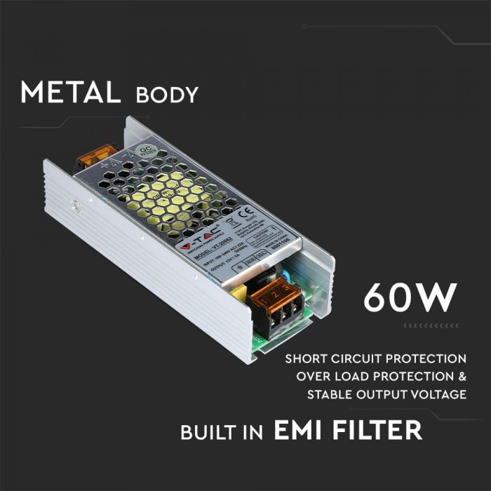 LED TRANSF 12V 60W IP20 3246