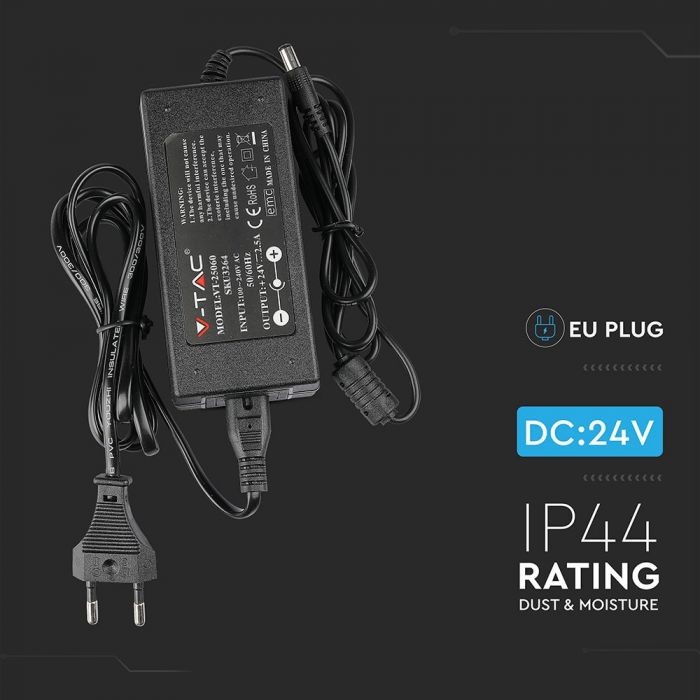 LED TRANSF 24V 60W IP44 PLASTIC