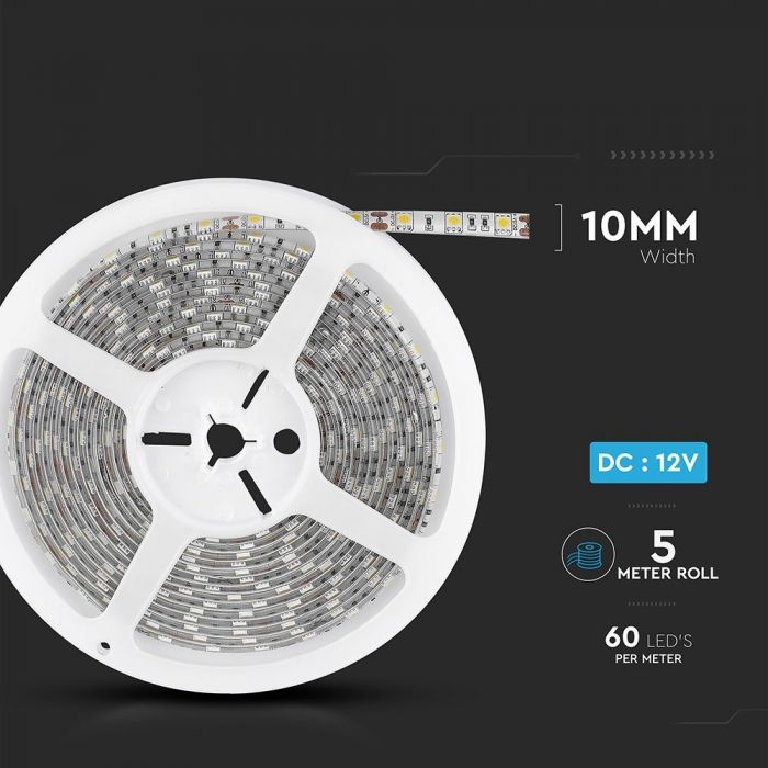 LED BANDA 12V IP65 4500K 9.6W 1000 lm/m (5ml/rola)