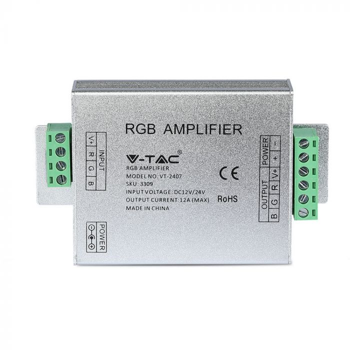 LED AMPLIFICATOR PT BANDA RGB 3CHx4A DC:12/24V 3309 VT-2407