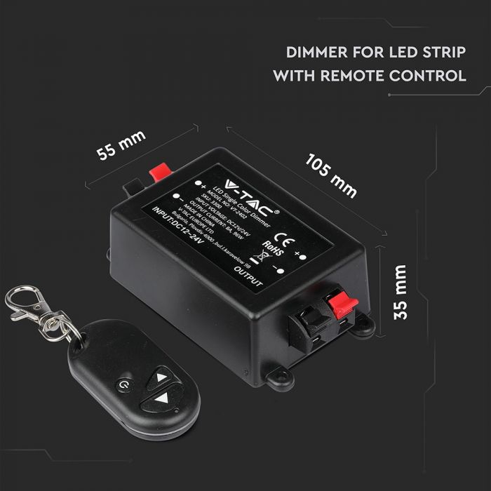 LED DIMMER 12/24V 8A MONOCOLR