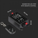 LED DIMMER 12/24V 8A MONOCOLR