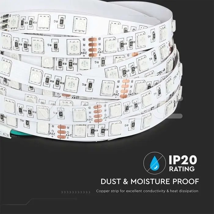 LED BANDA 24V IP20 3000K 10W 830 lm/m (5ml/rola)