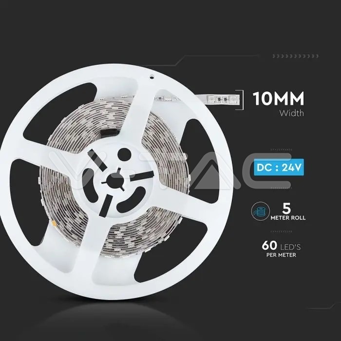LED BANDA 24V IP20 3000K 10W 830 lm/m (5ml/rola)