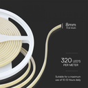 LED BANDA 24V IP65 3000K 10W 840 lm/m LED COB (5ml/rola) (IP67) 23138