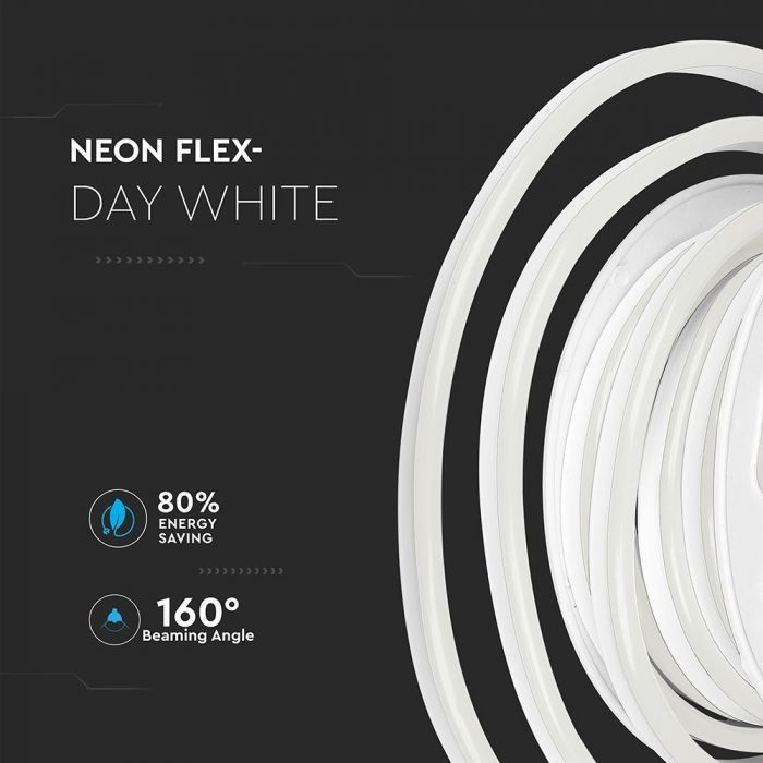 LED BANDA 24V IP65 4500K 8W 320 lm/m NEON FLEX (10ml/rola)