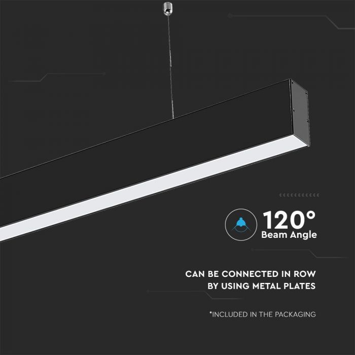 LAMPA LINIARA 40W 3270 LM 4000K SUSP. NEGRU 1200x35x67 MM 21374 VT-7-40-N