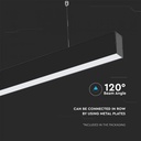LAMPA LINIARA 40W 3270 LM 4000K SUSP. NEGRU 1200x35x67 MM 21374 VT-7-40-N