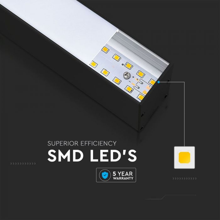 LAMPA LINIARA 40W 3270 LM 4000K SUSP. NEGRU 1200x35x67 MM 21374 VT-7-40-N
