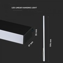 LAMPA LINIARA 40W 3270 LM 4000K SUSP. NEGRU 1200x35x67 MM 21374 VT-7-40-N