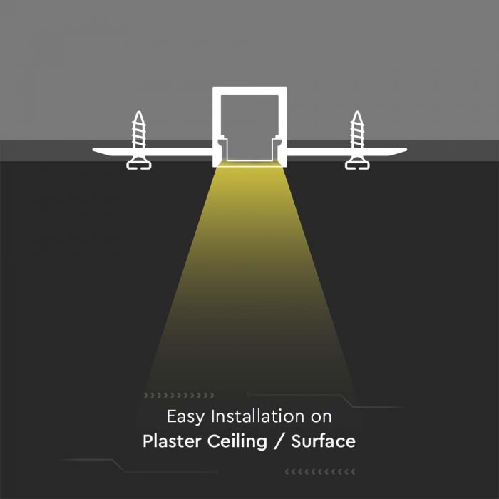 PROFIL LED IN KIT CU DISPERSOR LAPTOS 12.5x10mm RIGIPS (2ml/buc)
