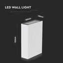 CIL ARH APLICA 3000K 4W 150 lm ALBA 2-WAY D:83x123x30mm IP65 VT