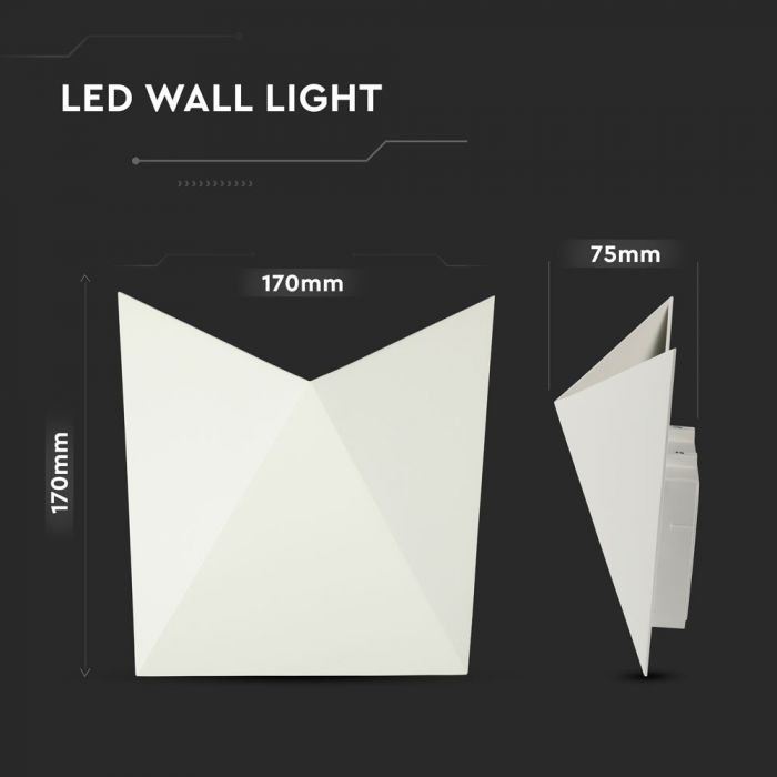 CIL ARH APLICA 3000K 5W 550 lm ALBA 1-WAY D:170x170x75mm IP65 VT