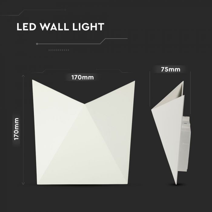 CIL ARH APLICA 3000K 5W 568 lm ALBA 1-WAY D:170x170x75mm IP65 VT