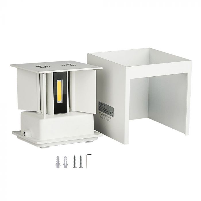 CIL ARH APLICA 3000K 6W 660 lm PATRATA ALBA 2-WAY IP65 VT