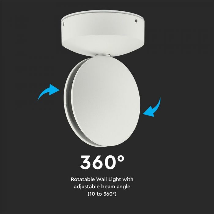 CIL ARH APLICA 3000K 7W 770 lm ROTUNDA ALBA 2-WAY IP65 VT