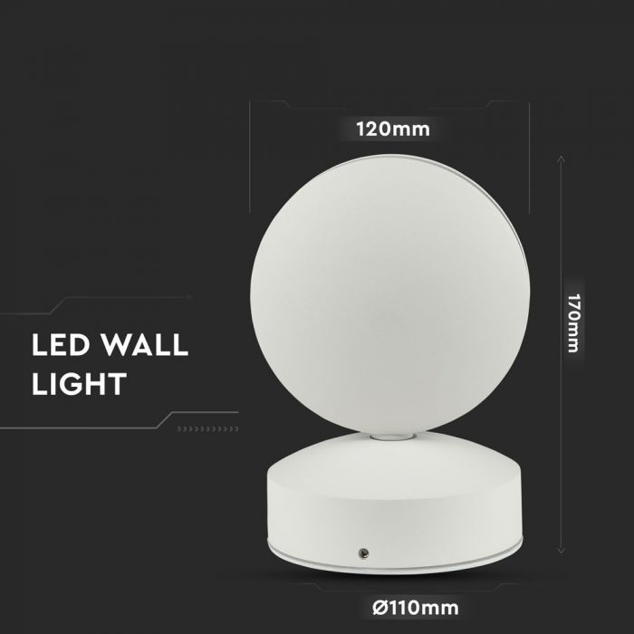 CIL ARH APLICA 3000K 7W 770 lm ROTUNDA ALBA 2-WAY IP65 VT