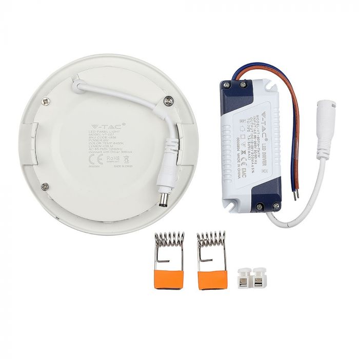 DOWNLIGHT CU LED 3000K 6W 420 lm IP20 ROTUND D=120x12mm PREMIUM VT