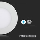DOWNLIGHT CU LED 3000K 6W 420 lm IP20 ROTUND D=120x12mm PREMIUM VT