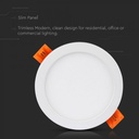 DOWNLIGHT CU LED 3000K 8W 800 lm IP20 ROTUND D=100x8mm VT