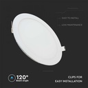 DOWNLIGHT CU LED 4000K 12W 1160 lm IP20 ROTUND D=170x12mm VT