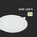 DOWNLIGHT CU LED 4000K 12W 1160 lm IP20 ROTUND D=170x12mm VT