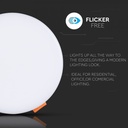 DOWNLIGHT CU LED 4000K 12W 750 lm IP20 ROTUND D=120x32mm VT
