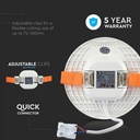DOWNLIGHT CU LED 4000K 12W 750 lm IP20 ROTUND D=120x32mm VT