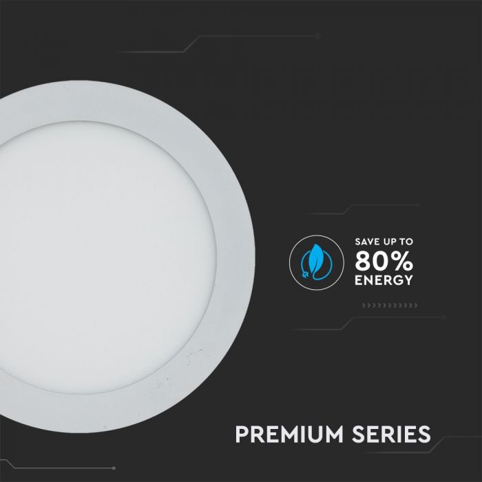 DOWNLIGHT CU LED 3000K 22W 1800 lm IP20 ROTUND D=240x12mm VT