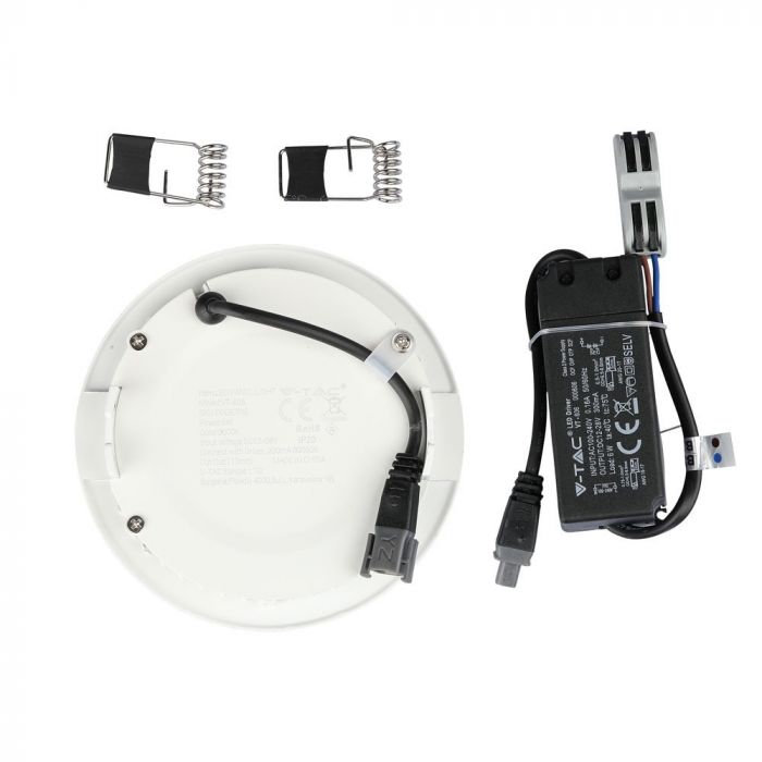 DOWNLIGHT CU LED 3000K 6W 420 lm IP20 ROTUND D=120x12mm VT