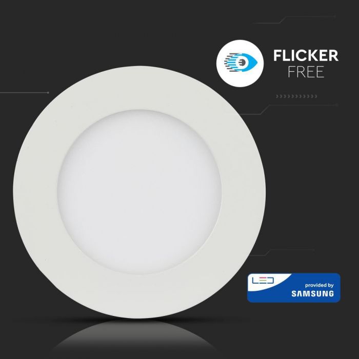 DOWNLIGHT CU LED 3000K 6W 420 lm IP20 ROTUND D=120x12mm VT
