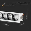ZDOWNLIGHT CU LED 20W(5x4W) 2700K 1600 lm 210x54x47 mm ALB