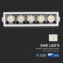 ZDOWNLIGHT CU LED 20W(5x4W) 2700K 1600 lm 210x54x47 mm ALB