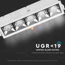 ZDOWNLIGHT CU LED 20W(5x4W) 2700K 1600 lm 210x54x47 mm ALB